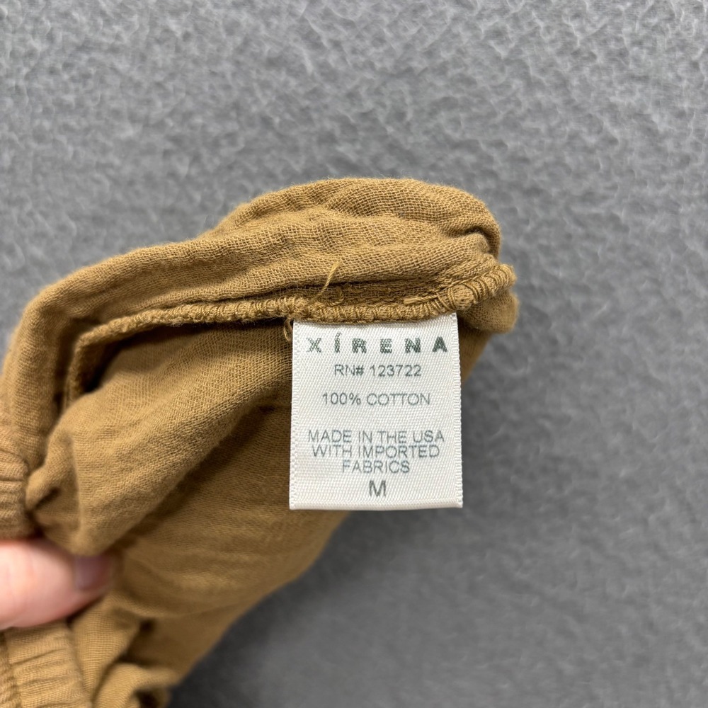 Xirena Womens Wide Leg Cotton Gauze Drawstring Dylan Pants Brown Beach Size M - Picture 13 of 13